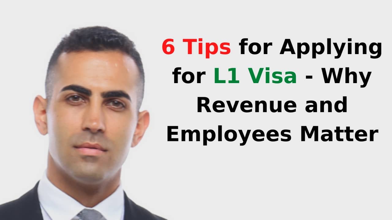6 Tips for Applying for L1 Visa - Why Revenue and Employees Matter