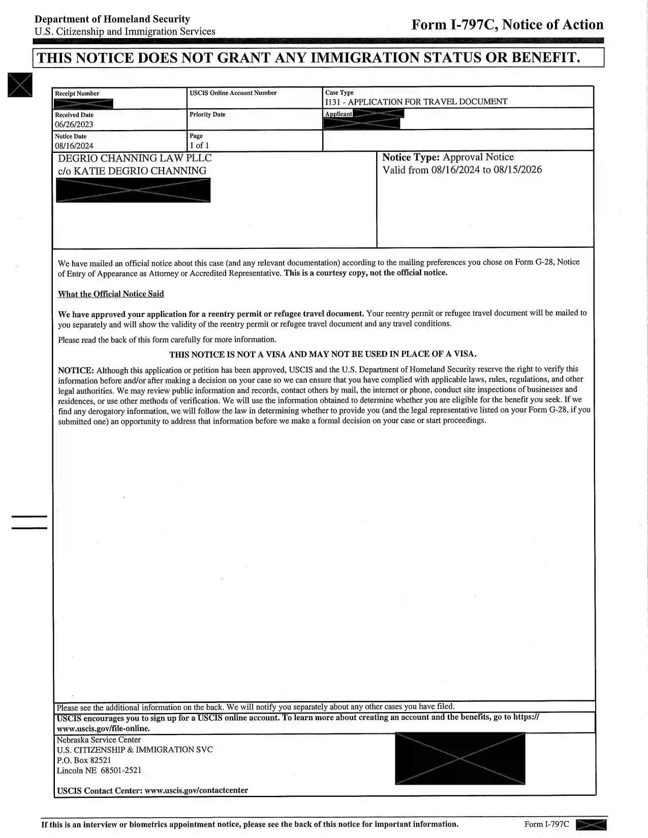 RE-ENTRY-PERMIT – Approval Notice – 02
