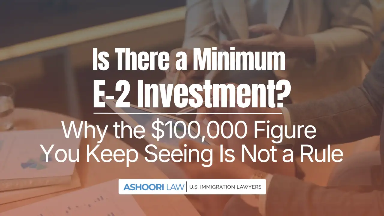 Minimum E-2 investment requirement